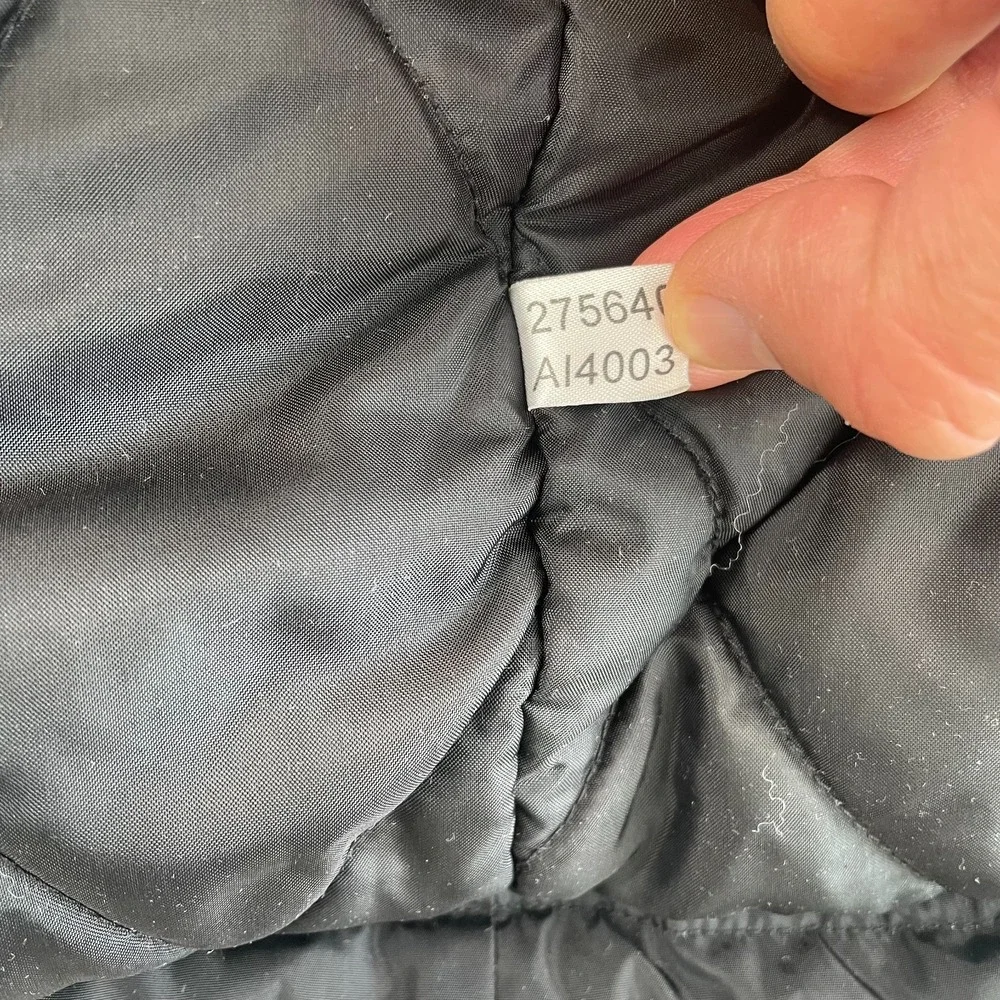 Vintage Adidas Full Zip Quilt Lined‎ Jacket Men Large Black Hooded Cinch Waist
